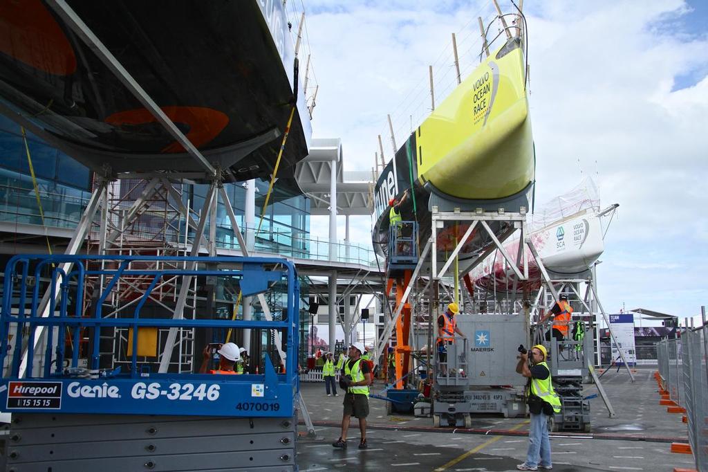 Volvo Ocean Race Support Teams - March 3, 2015 © Richard Gladwell www.photosport.co.nz
